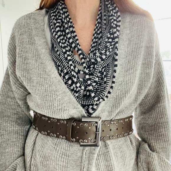 VENUS Wide Rhinestone Brown Belt Medium - Picture 4 of 6